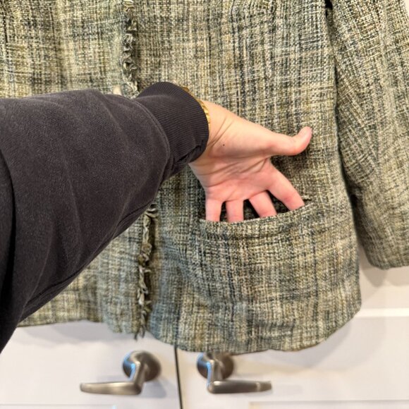 Ashley stewart women's tweed blazer tan brown size 24 workwear - Picture 2 of 7